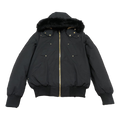Moose Knuckles Gold Ballistic Fur-Trim Bomber Jacket - Black