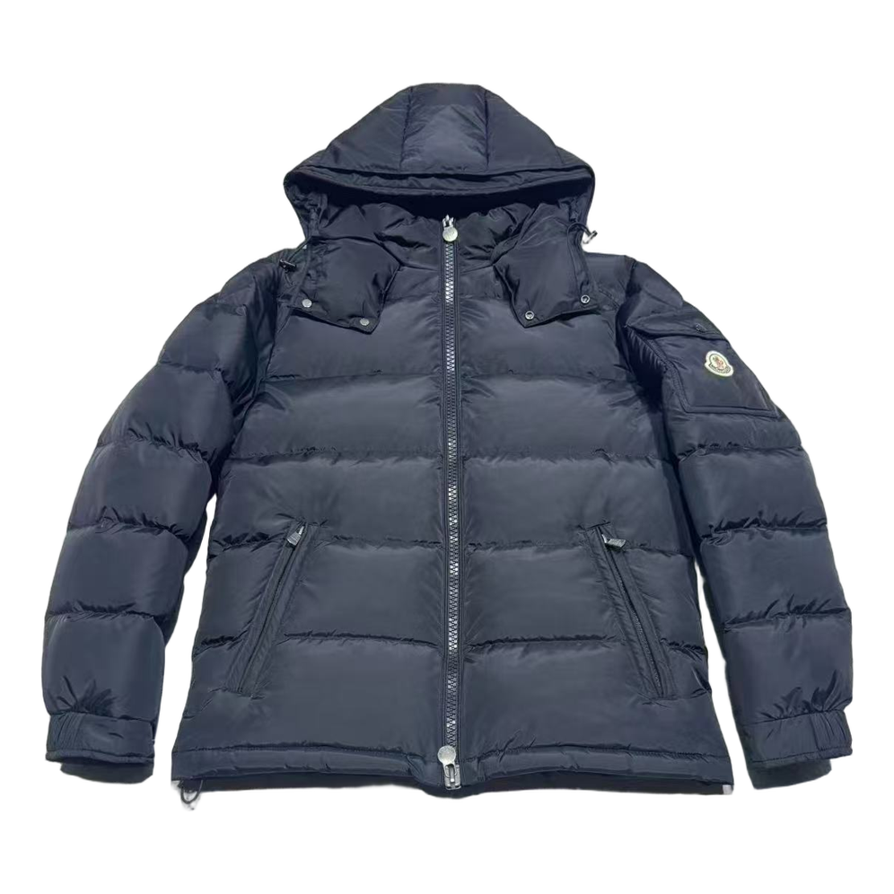 Moncler Sleeve-Pocket Hooded Puffer Jacket - Navy