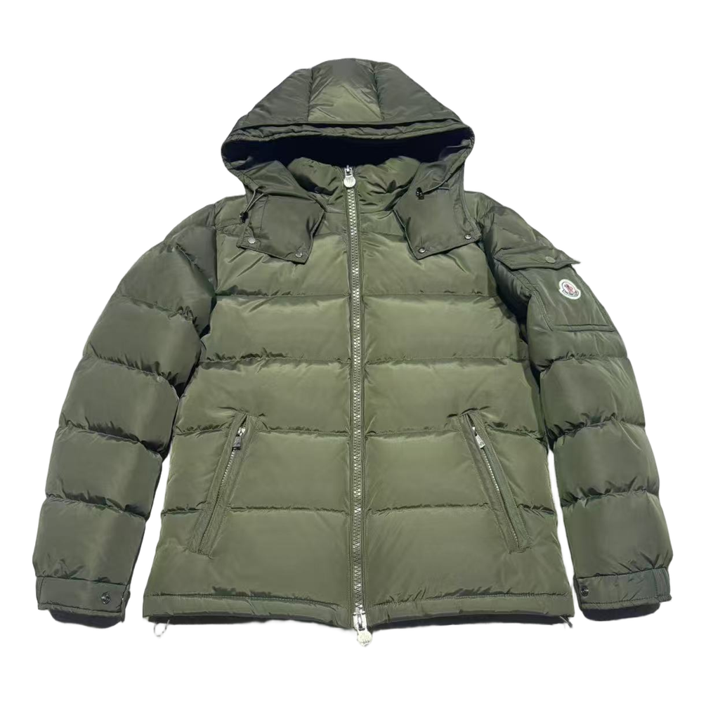 Moncler Maya Matte Hooded Puffer Jacket - Olive Green