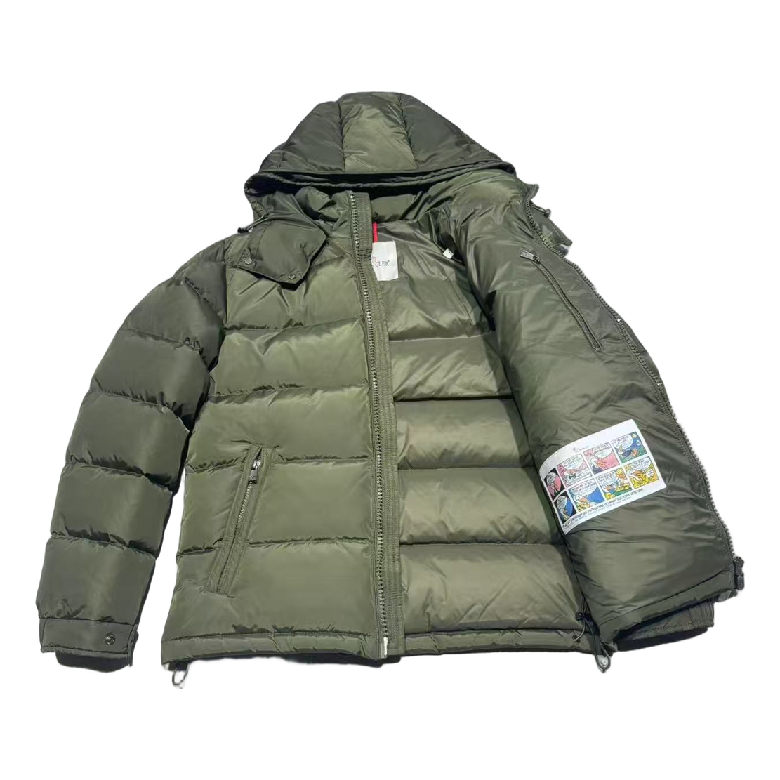 Moncler Maya Matte Hooded Puffer Jacket - Olive Green