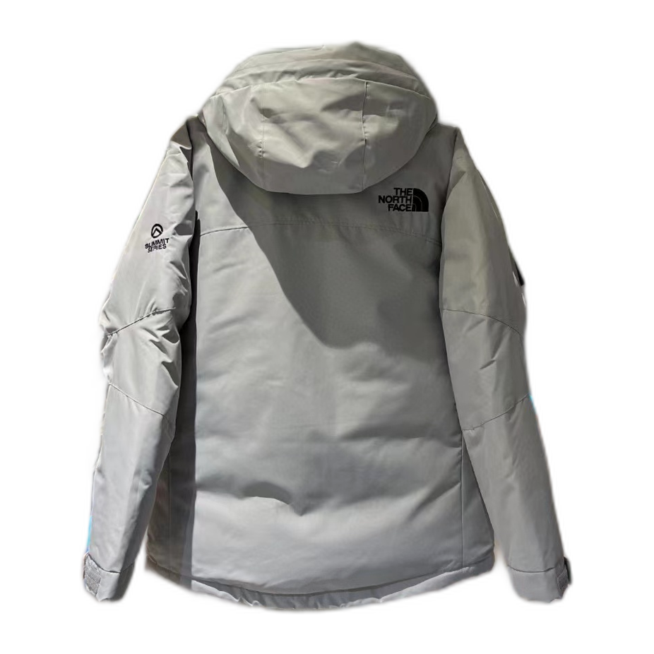 The North Face Himalayan Hooded Down Parka in Grey & White