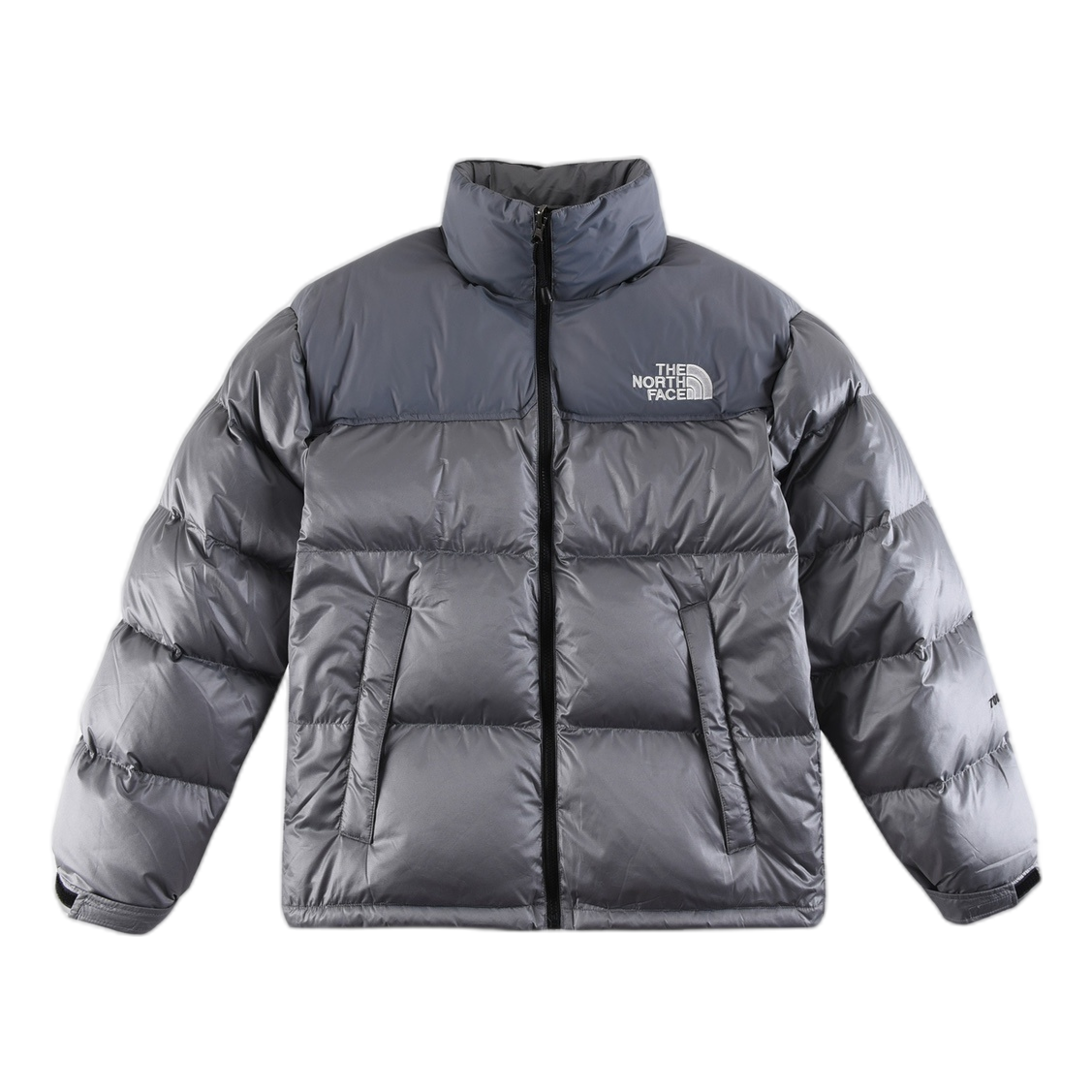The North Face Contrast-Panel Puffer Jacket, Stand Collar