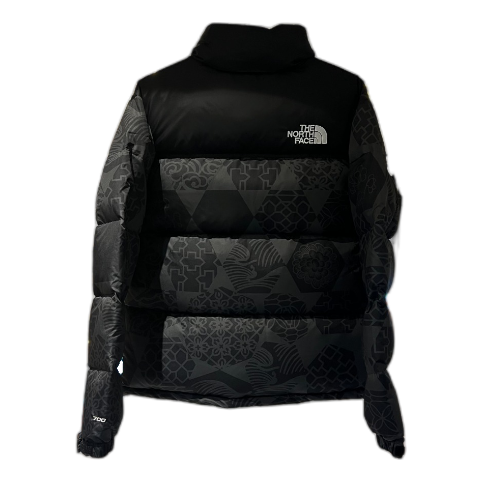 The North Face 1996 Nuptse Patterned Down Jacket in Black